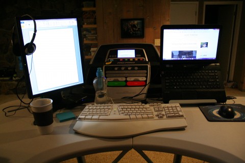 TrekDesk straight-ahead view